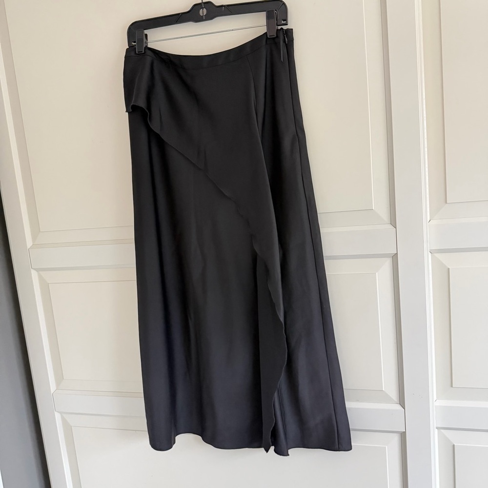 Topshop Black Side Slit Midi Skirt Size 8 - 41720